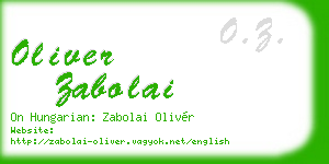 oliver zabolai business card